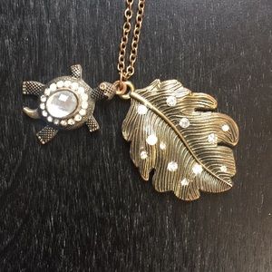 Leaf and Turtle Necklace 🐢